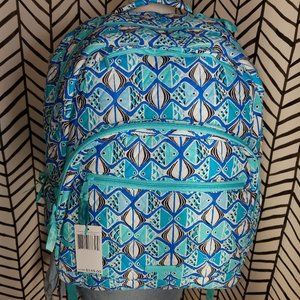 Vera Bradley Go Fish Blue Large essential backpack